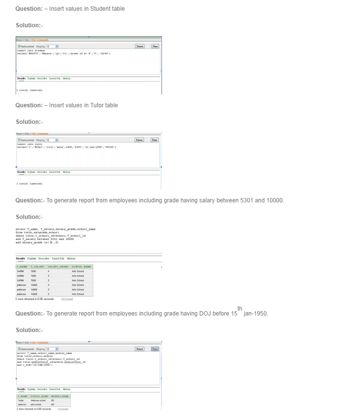 Data manipulation SQL homework help